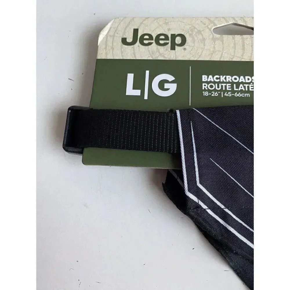 Jeep Backroads Mountains Bandana Dog Collar Black Large Dog‎ 18-26” NEW